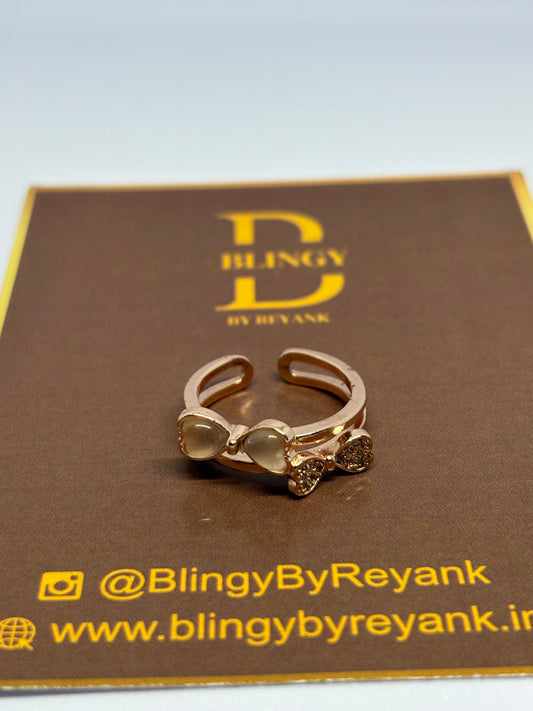 Rose Gold Fancy Bow Ring