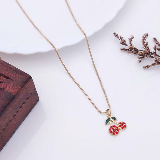 Dual Cherry Chain Pendant